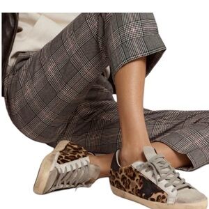 Golden Goose Superstar Classic Animalier Leopard Pony Hair Sneakers size 38